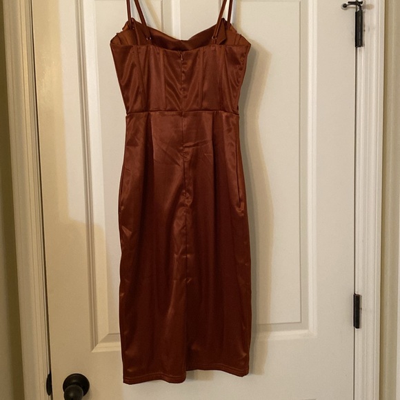 Corset satin dress. New without tag- only tried on once but never wore it out. - Picture 2 of 4